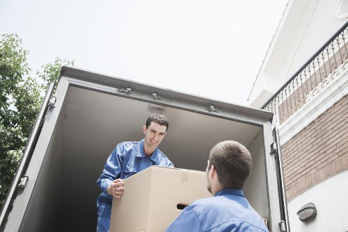 Professional movers packing items for relocation in Hackney Wick